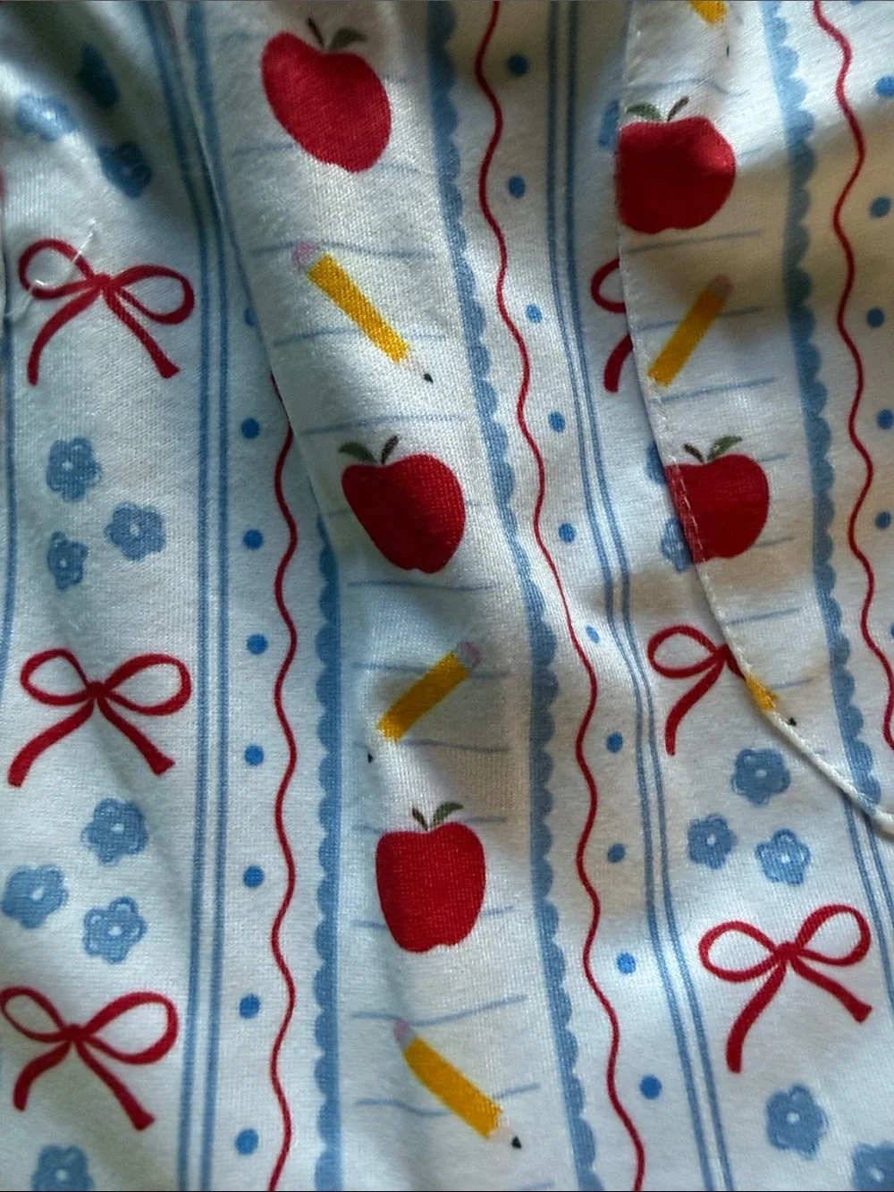 Blue Apple Applique Kids Skort Set